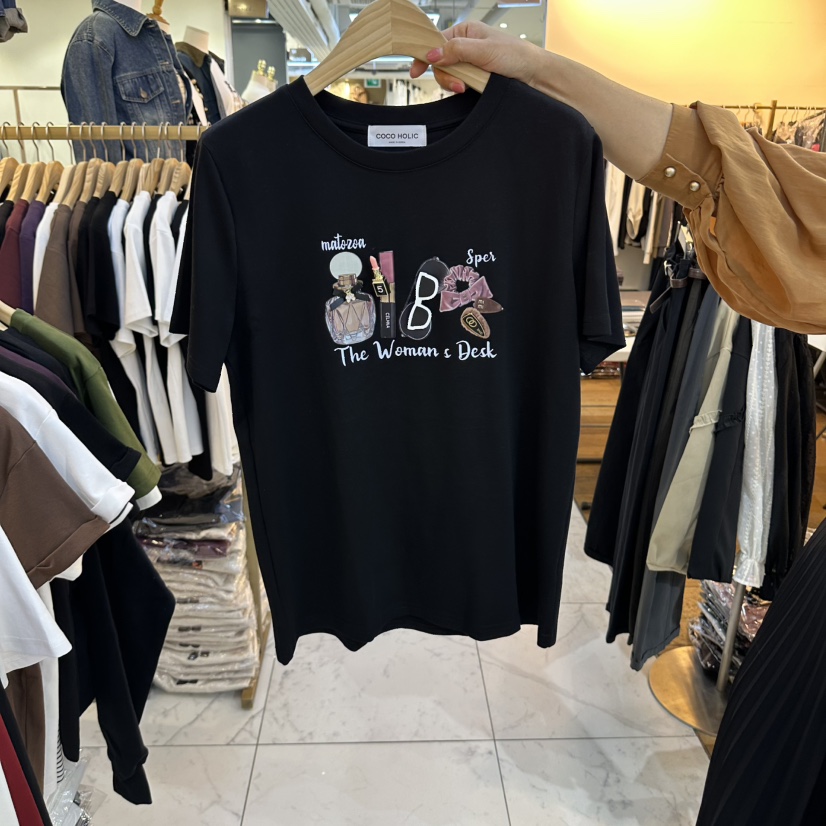 COCO HOLIC東大門實拍女裝新款真品時尚人氣推薦熱賣T恤COCO HOLICT恤圖色2