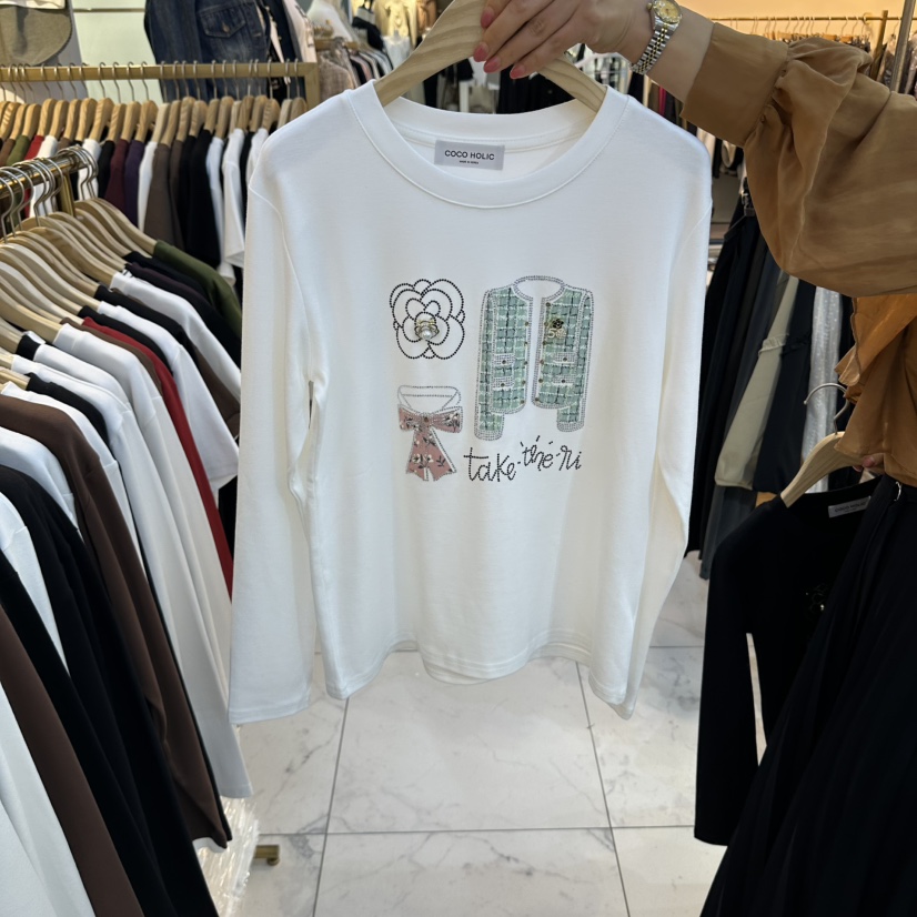 COCO HOLIC韓國直郵女裝新款熱賣時尚休閑人氣推薦長袖T恤COCO HOLIC長袖T恤圖色1
