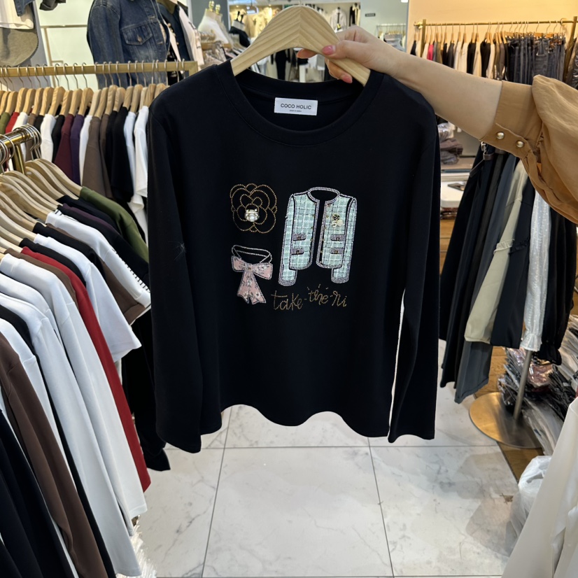 COCO HOLIC韓國直郵女裝新款熱賣時尚休閑人氣推薦長袖T恤COCO HOLIC長袖T恤圖色2
