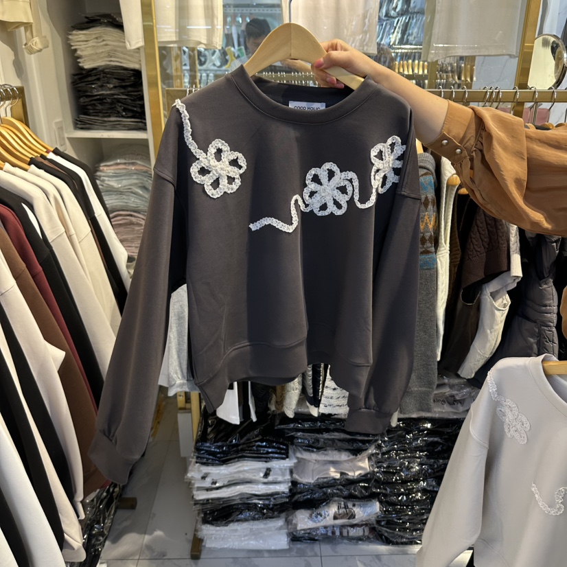 COCO HOLIC東大門實拍女士新品推薦人氣熱賣休閑衛衣繡花COCO HOLIC衛衣圖色2