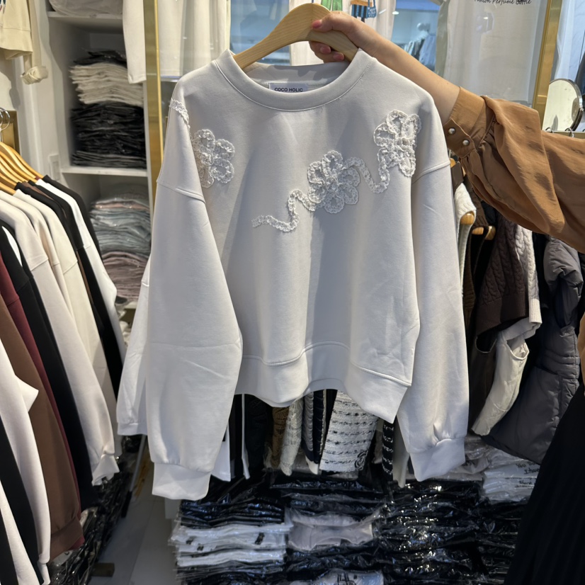 COCO HOLIC東大門實拍女士新品推薦人氣熱賣休閑衛衣繡花COCO HOLIC衛衣圖色3