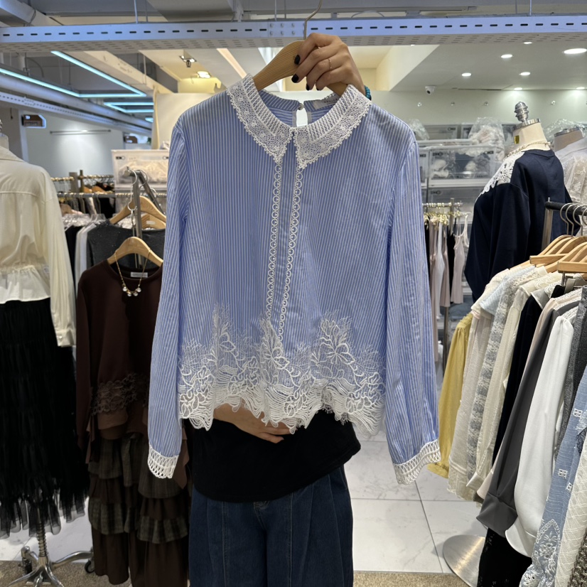 BELITA韓國代購女士新品時尚休閑熱賣推薦真品襯衫蕾絲衫BELITA襯衫/蕾絲衫圖色2