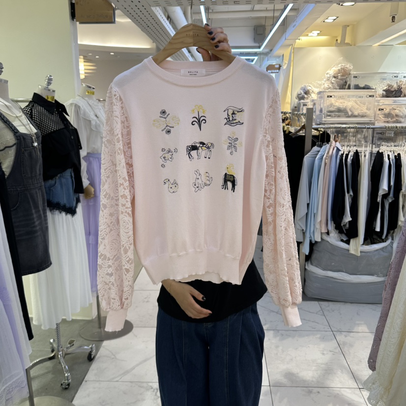 BELITA東大門實拍女士新款休閑熱賣人氣推薦時尚襯衫蕾絲衫BELITA襯衫/蕾絲衫圖色2