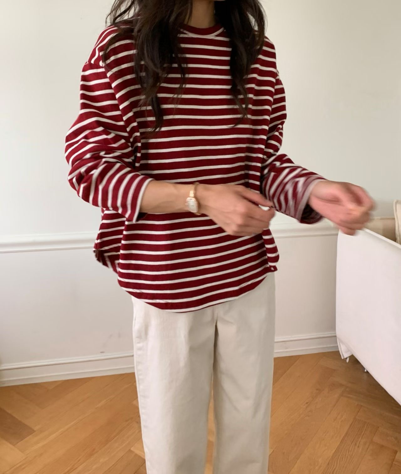 LUCKY ROOM東大門代購女士新款時尚熱賣人氣推薦長袖T恤LUCKY ROOM長袖T恤圖色1