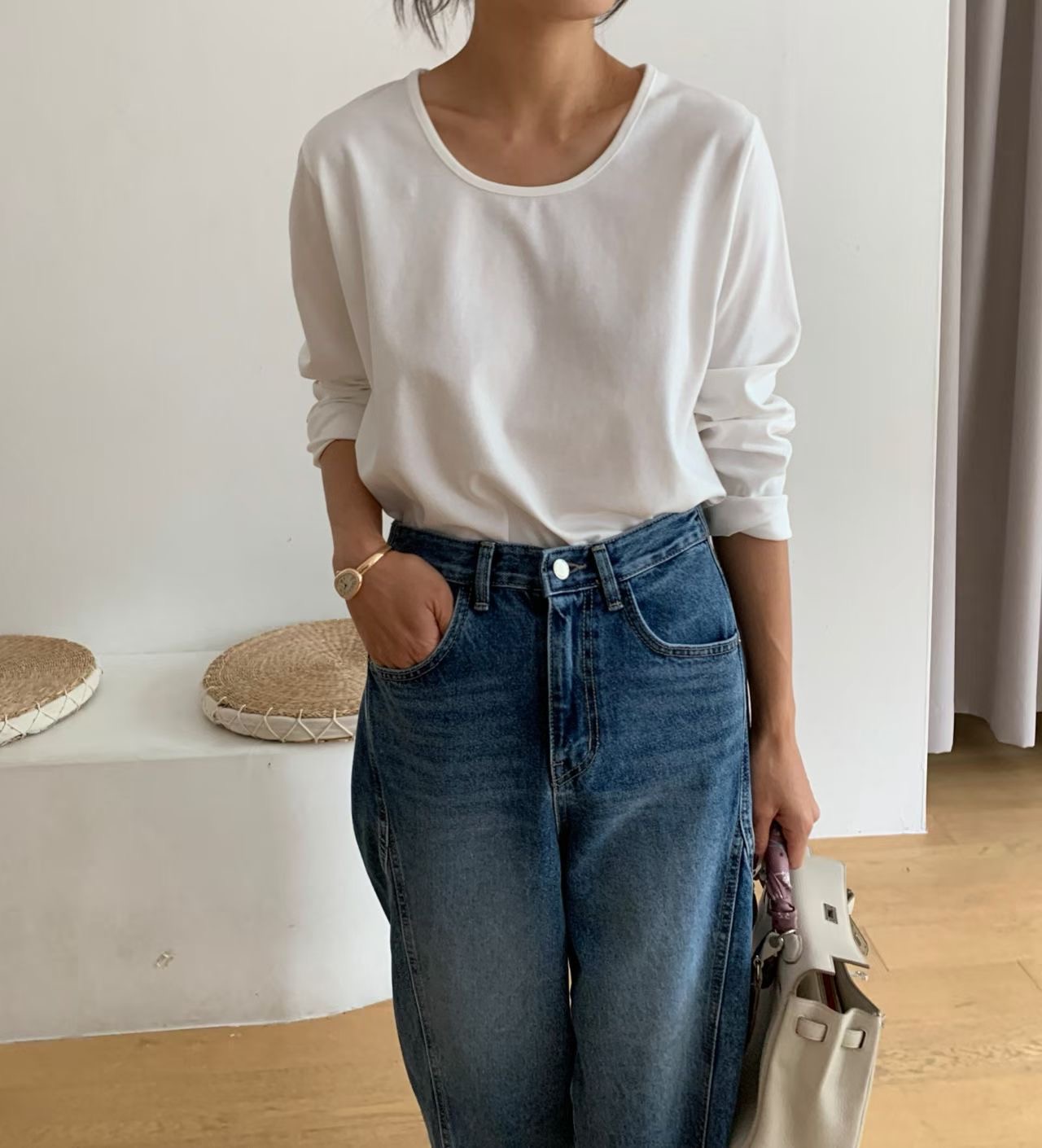 LUCKY ROOM東大門實拍女士新款熱賣推薦時尚真品長袖T恤LUCKY ROOM長袖T恤圖色2