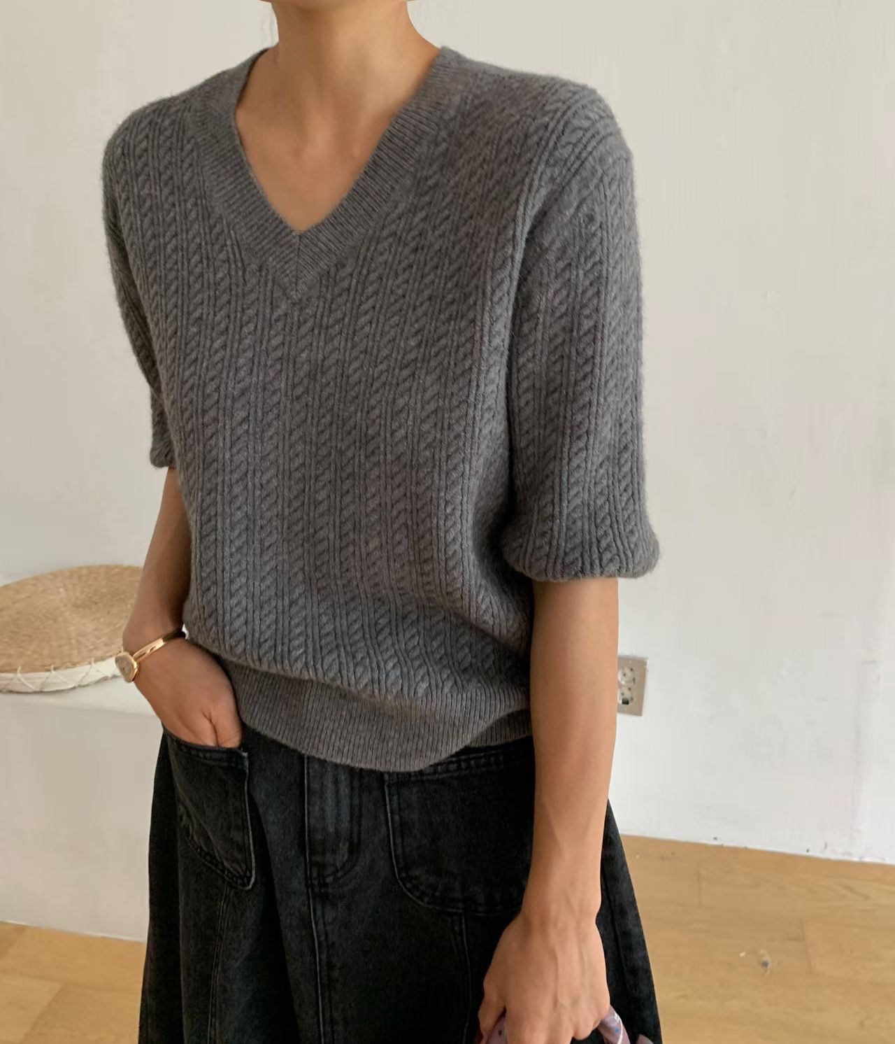 LUCKY ROOM東大門實拍女裝新品時尚休閑推薦人氣熱賣針織衫LUCKY ROOM針織衫圖色2