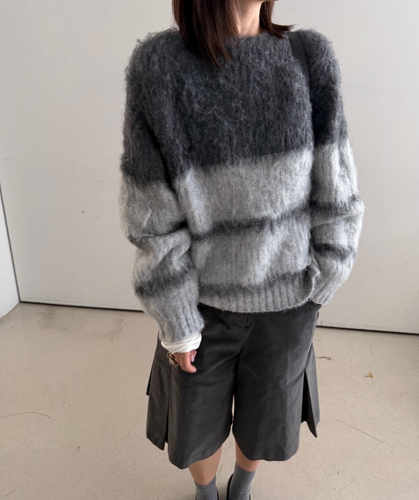OLI EDIT東大門實拍女士新品熱賣休閑時尚真品職業毛衣條紋OLI EDIT毛衣