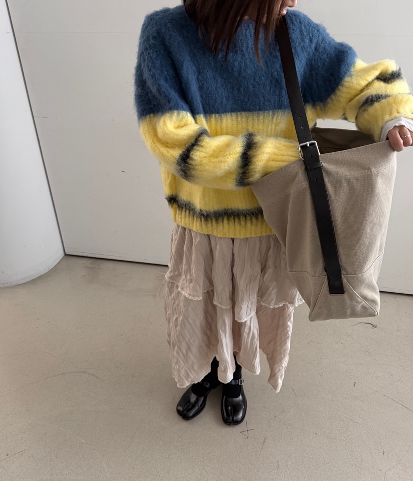 OLI EDIT東大門實拍女士新品熱賣休閑時尚真品職業毛衣條紋OLI EDIT毛衣