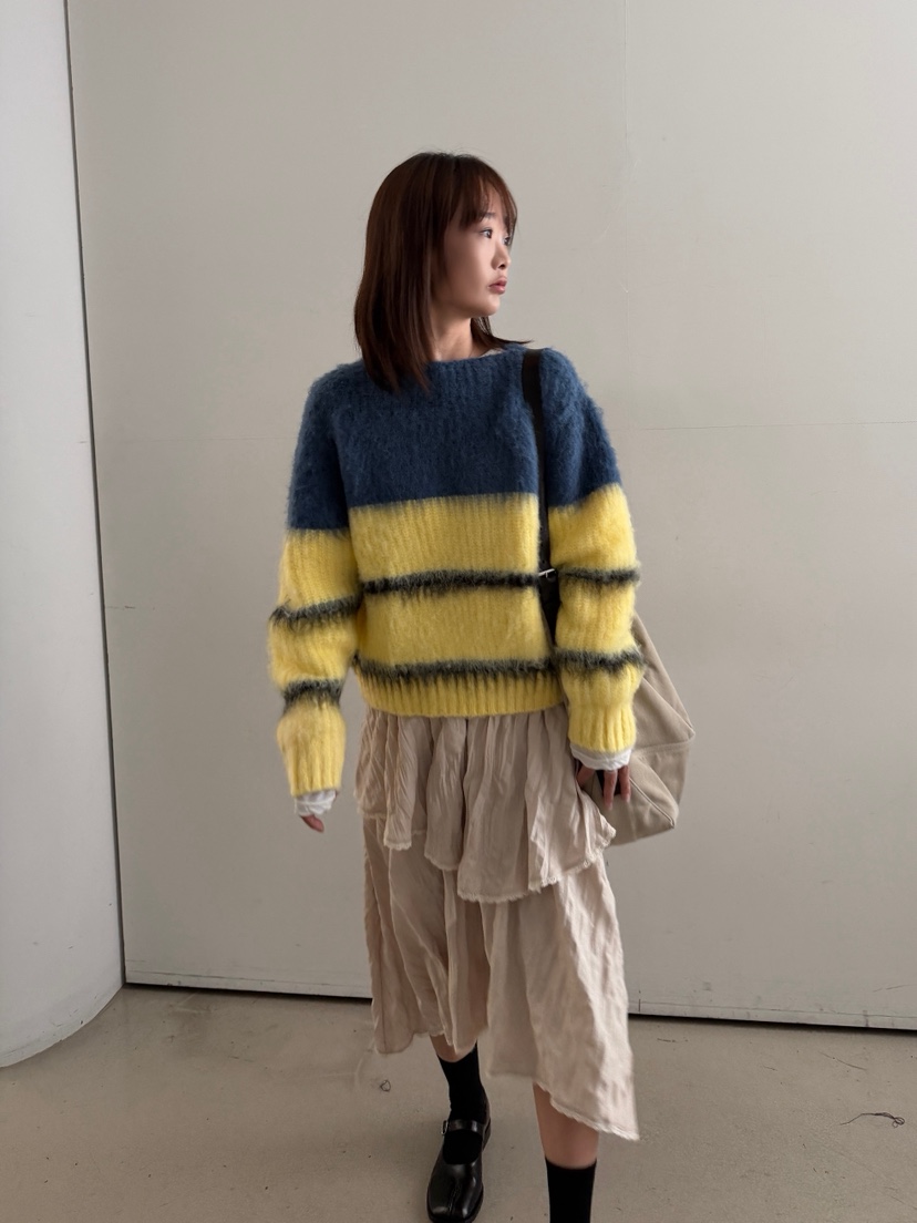 OLI EDIT東大門實拍女士新品熱賣休閑時尚真品職業毛衣條紋OLI EDIT毛衣