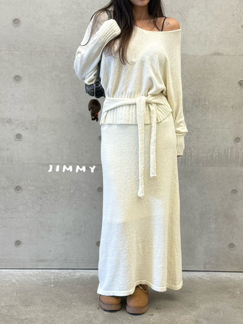 JIMMY東大門實拍女裝新品熱賣時尚休閑人氣推薦針織衫奶油色JIMMY/REMAKE針織衫