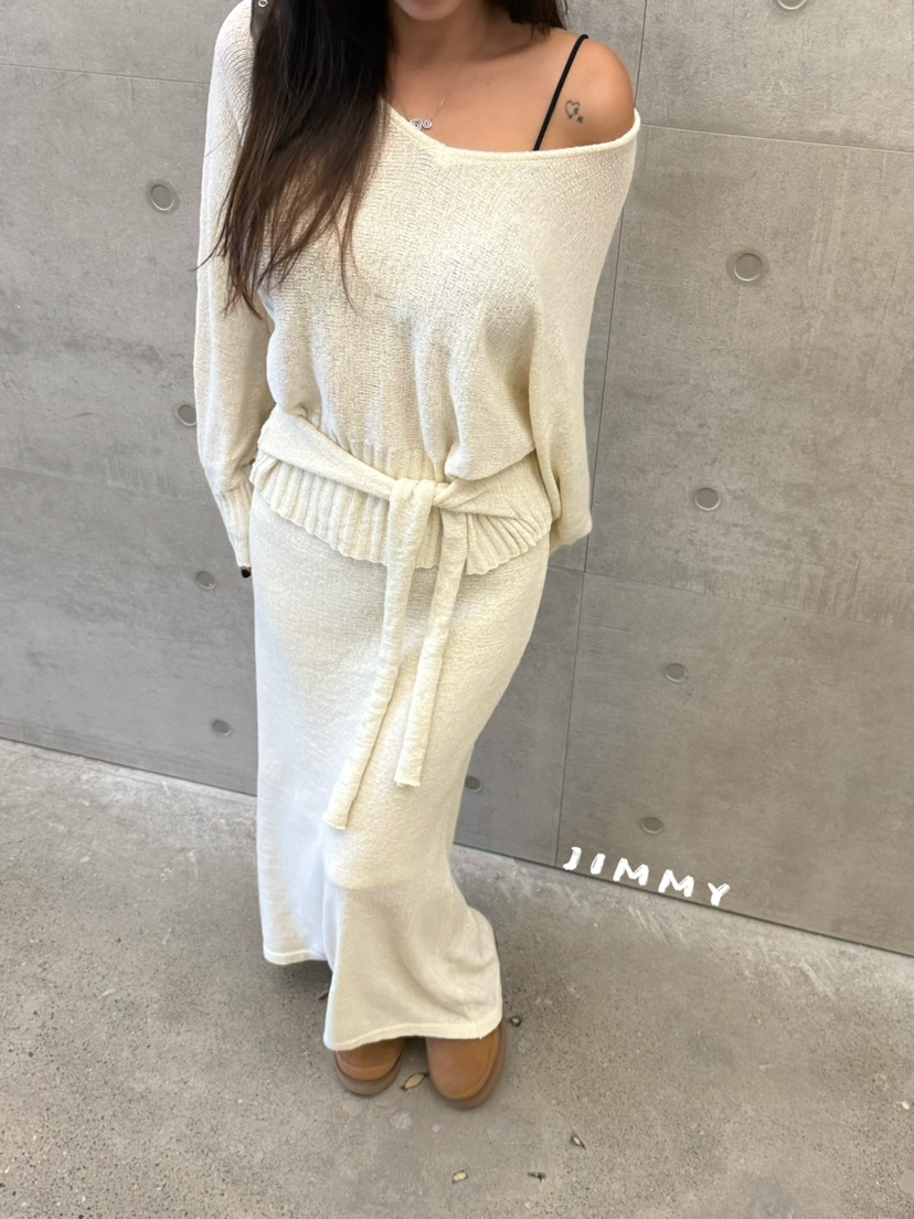 JIMMY東大門實拍女裝新品熱賣時尚休閑人氣推薦針織衫奶油色JIMMY/REMAKE針織衫