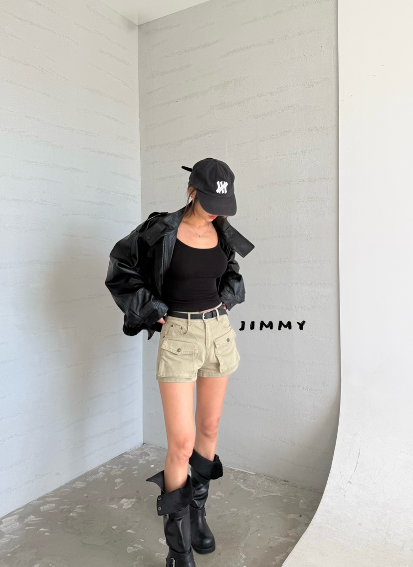JIMMY韓國直郵女裝新款時尚休閑人氣熱賣真品推薦皮衣皮革JIMMY/REMAKE皮衣