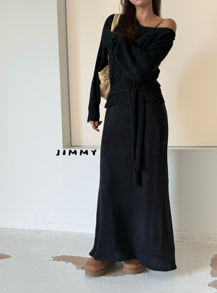 JIMMY東大門直郵女裝新款人氣休閑熱賣時尚真品長裙針織裙JIMMY/REMAKE長裙圖色2