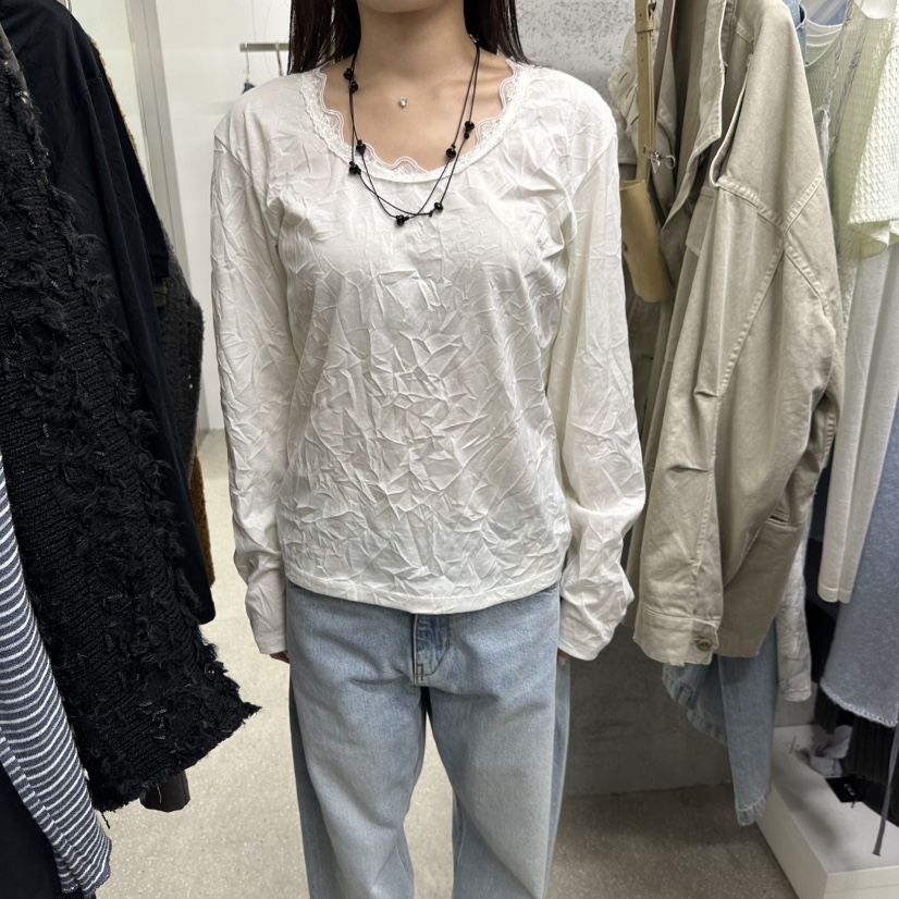 WEARABLE-L東大門直郵女裝新品推薦休閑時尚人氣長袖T恤WEARABLE長袖T恤圖色1