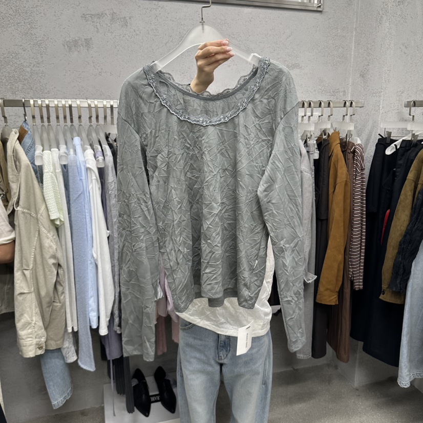 WEARABLE-L東大門直郵女裝新品推薦休閑時尚人氣長袖T恤WEARABLE長袖T恤圖色2