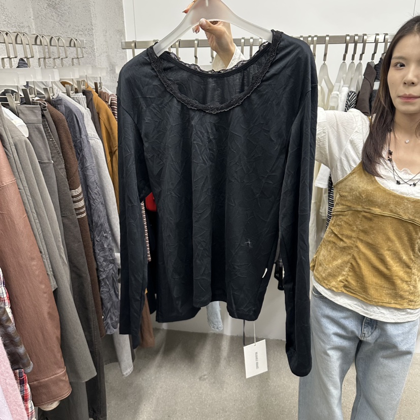 WEARABLE-L東大門直郵女裝新品推薦休閑時尚人氣長袖T恤WEARABLE長袖T恤圖色3