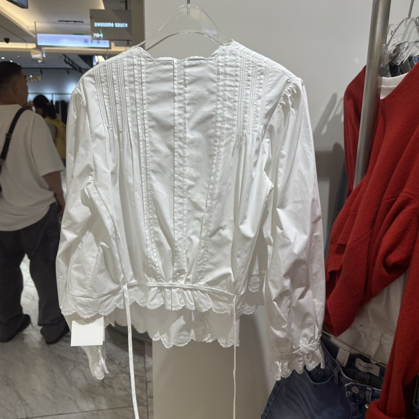 TOPDRESSING韓國代購女裝新款真品熱賣人氣休閑襯衫蕾絲衫TOPDRESSING襯衫/蕾絲衫