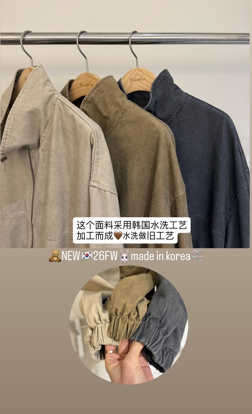 BOUND.A韓國代購女裝新品人氣推薦休閑真品時尚熱賣夾克BOUND.A夾克
