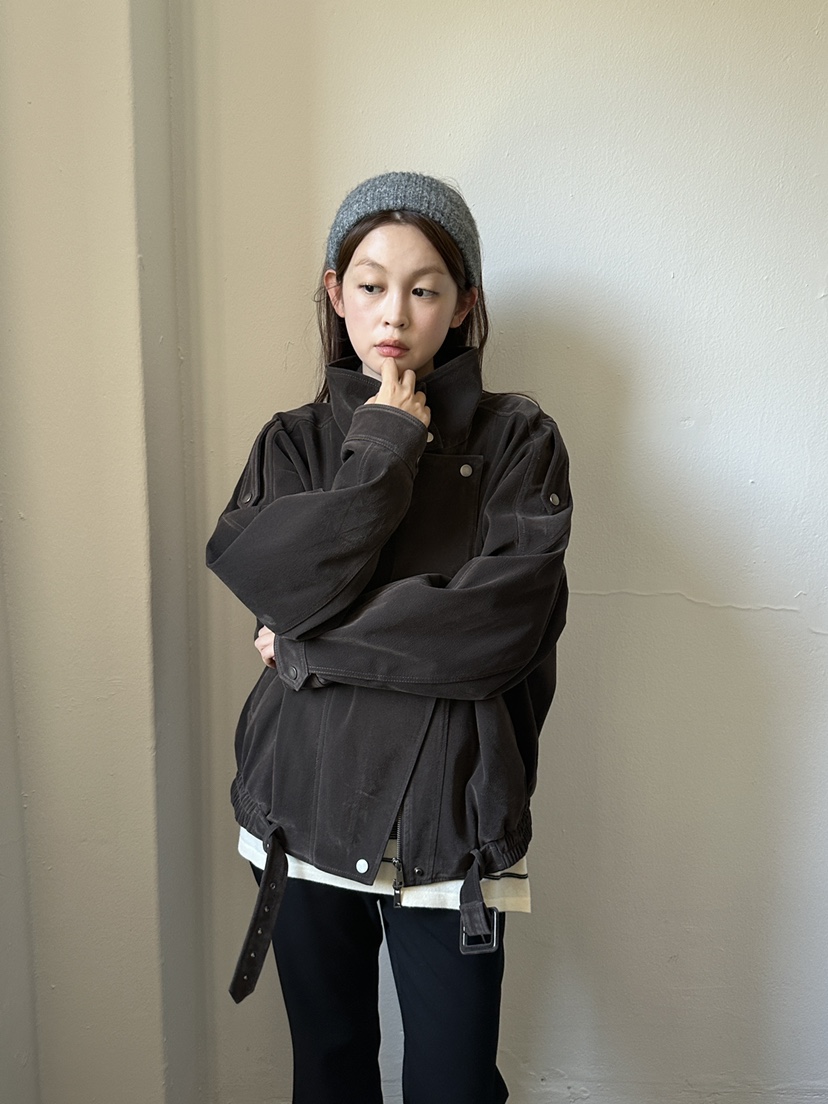 NDE韓國代購女裝新品時尚推薦熱賣休閑真品人氣夾克高領絨BOHEME_NDE夾克