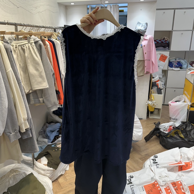 DE LINE東大門代購女裝新款休閑人氣吊帶背心不含絲絨無袖DE LINE吊帶/背心