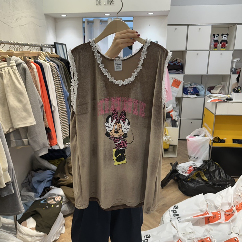 DE LINE東大門代購女裝新款休閑人氣吊帶背心不含絲絨無袖DE LINE吊帶/背心圖色1