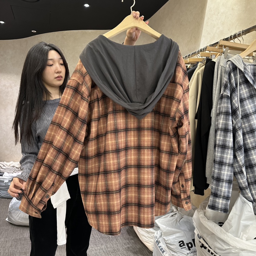 VINTAGE VIBE韓國代購女士新品推薦休閑襯衫蕾絲衫連帽衫VINTAGE VIBE襯衫/蕾絲衫