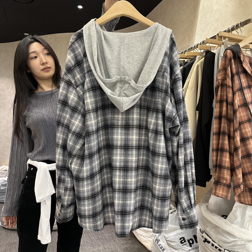 VINTAGE VIBE韓國代購女士新品推薦休閑襯衫蕾絲衫連帽衫VINTAGE VIBE襯衫/蕾絲衫