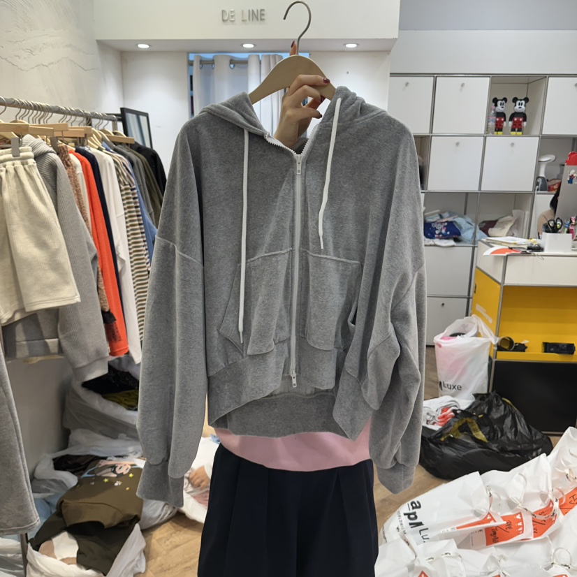 DE LINE東大門直郵女士新款真品推薦人氣休閑熱賣衛衣絲絨DE LINE衛衣圖色2