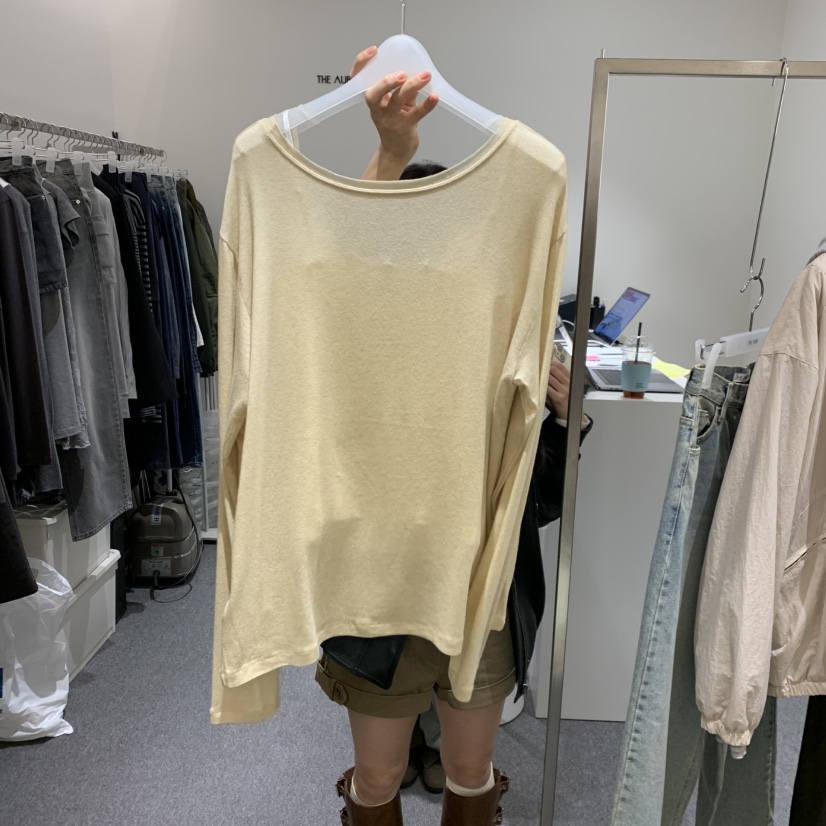 AUBE東大門代購女士新品熱賣時尚推薦真品長袖T恤不含內搭THE AUBE長袖T恤