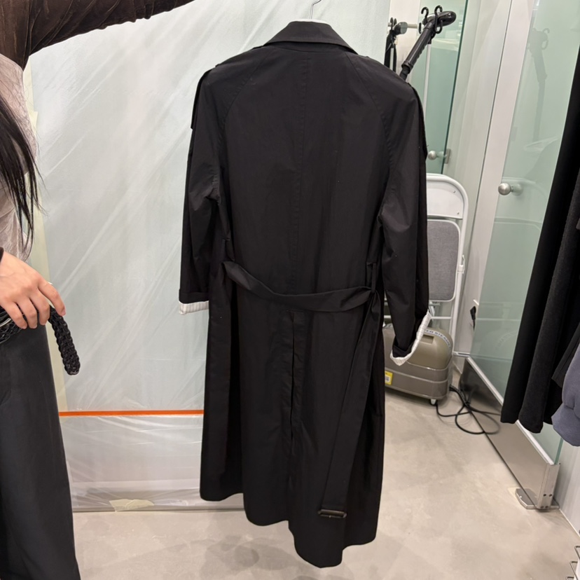 OVERK韓國直郵女士新款推薦熱賣時尚真品人氣休閑長款風衣OVERK長款風衣