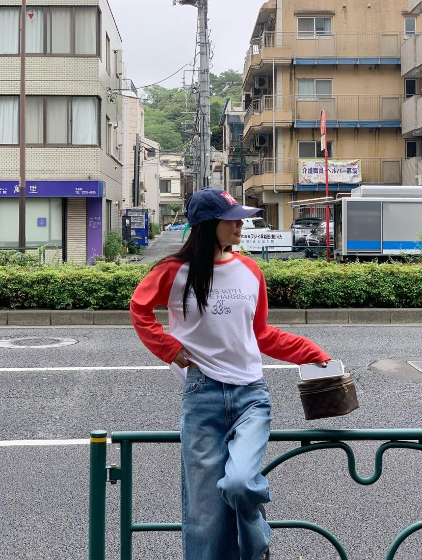 空東大門代購女士新款時尚真品休閑人氣熱賣長袖T恤插肩袖COURGETTE長袖T恤