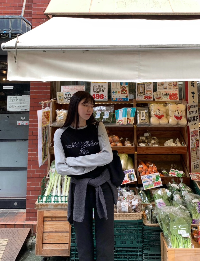空東大門代購女士新款時尚真品休閑人氣熱賣長袖T恤插肩袖COURGETTE長袖T恤
