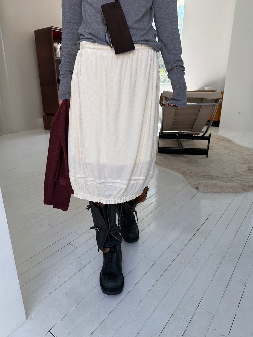 MINIMUZE東大門直郵女裝新品時尚半身裙中短裙天鵝絨蕾絲MINIMUZE半身裙/中短裙
