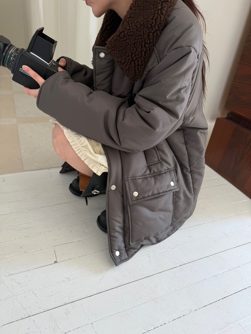 MINIMUZE東大門實拍女裝新款真品推薦人氣熱賣短款棉服絨MINIMUZE短款棉服