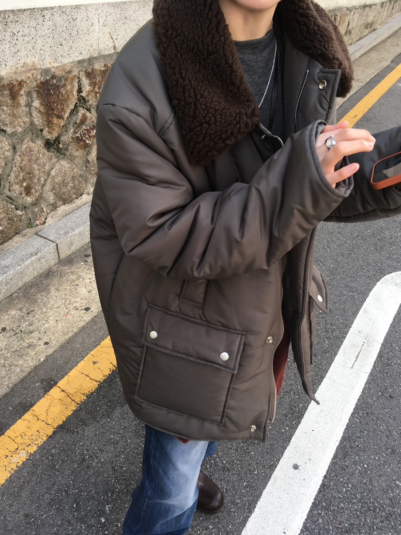 MINIMUZE東大門實拍女裝新款真品推薦人氣熱賣短款棉服絨MINIMUZE短款棉服