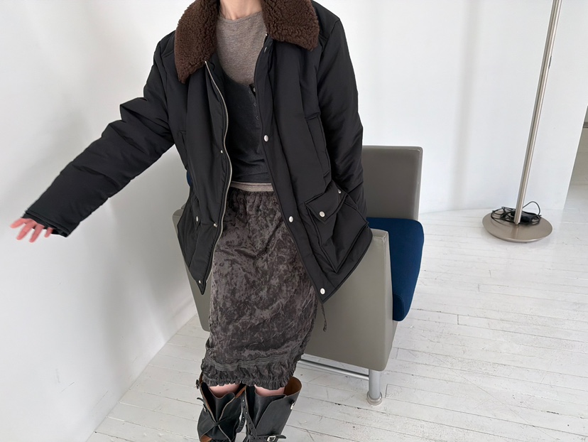 MINIMUZE東大門實拍女裝新款真品推薦人氣熱賣短款棉服絨MINIMUZE短款棉服