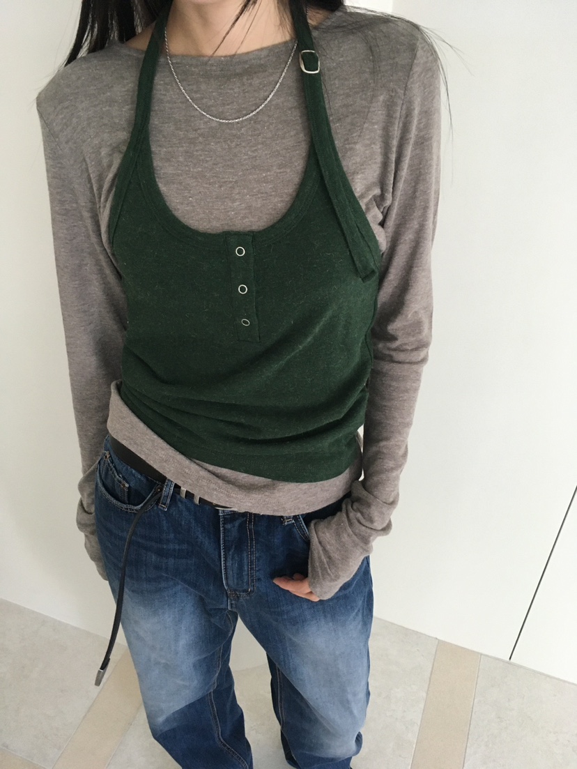 MINIMUZE韓國代購女士新品熱賣休閑人氣時尚吊帶背心無袖MINIMUZE吊帶/背心