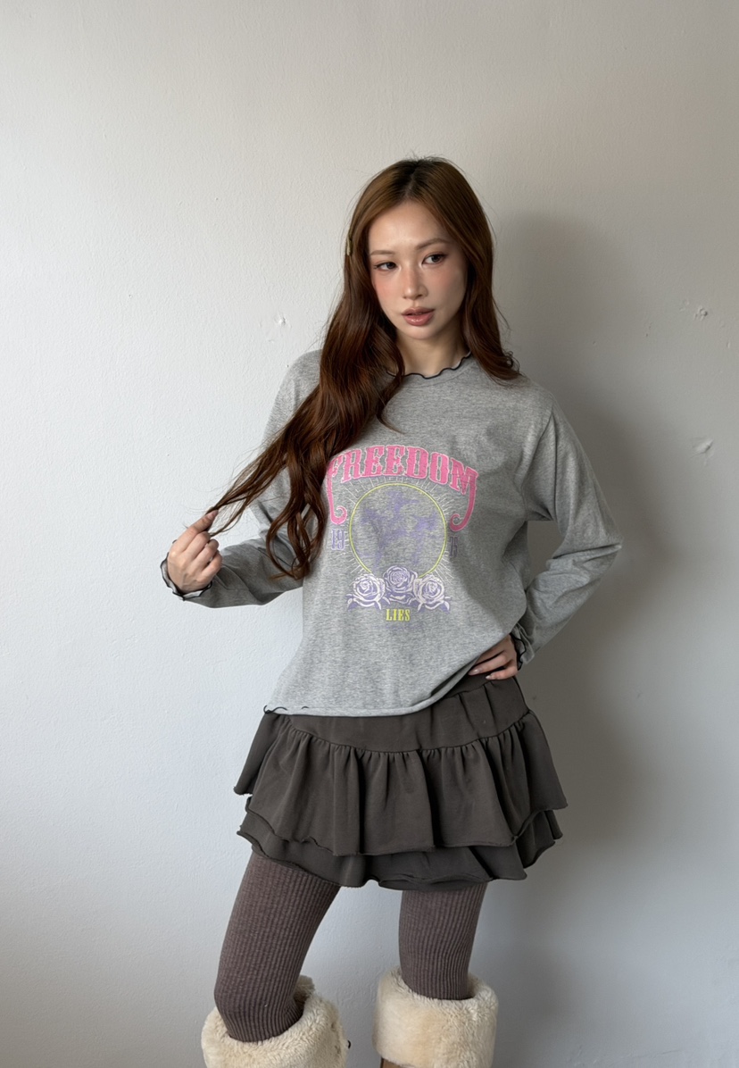 LOVABLE-L韓國代購女裝新品熱賣真品休閑時尚推薦長袖T恤LOVABLE長袖T恤