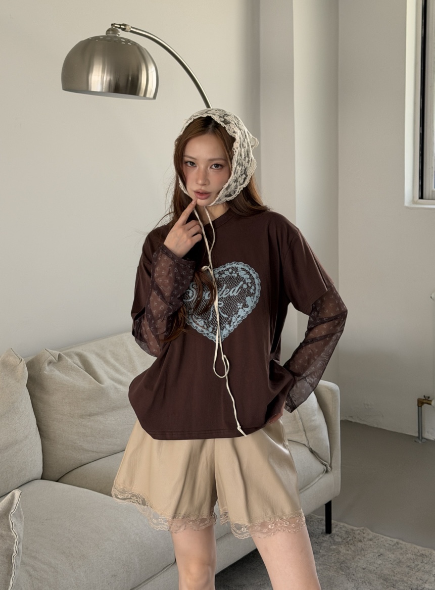 LOVABLE-L韓國直郵女裝新款推薦時尚真品人氣熱賣長袖T恤LOVABLE長袖T恤