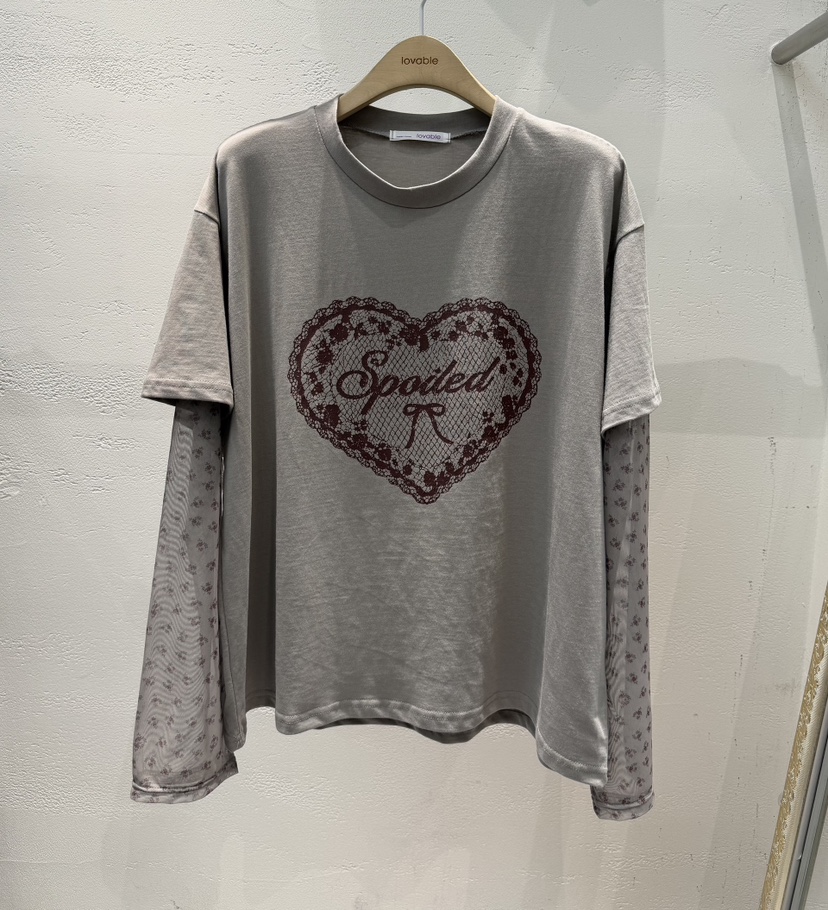LOVABLE-L韓國直郵女裝新款推薦時尚真品人氣熱賣長袖T恤LOVABLE長袖T恤圖色1