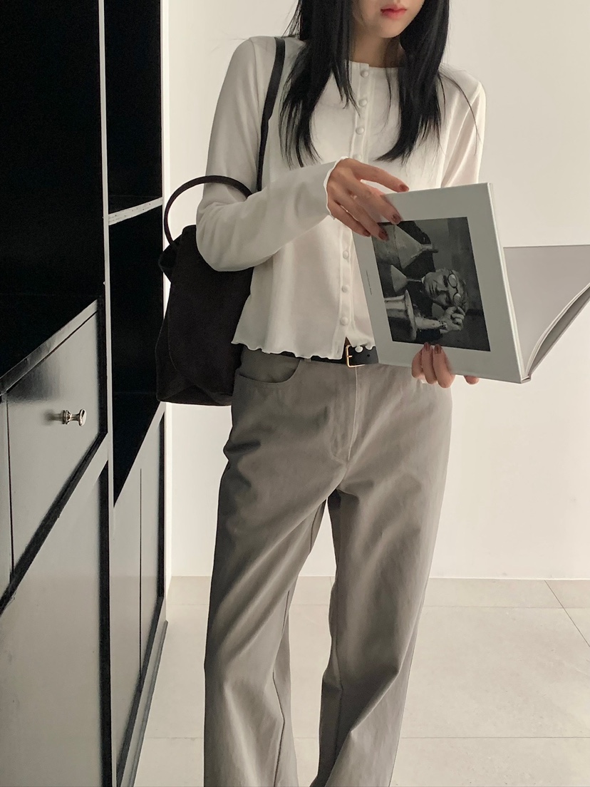 BLEECKER韓國直郵女士新品真品時尚推薦休閑熱賣長袖T恤紐扣BLEECKER長袖T恤