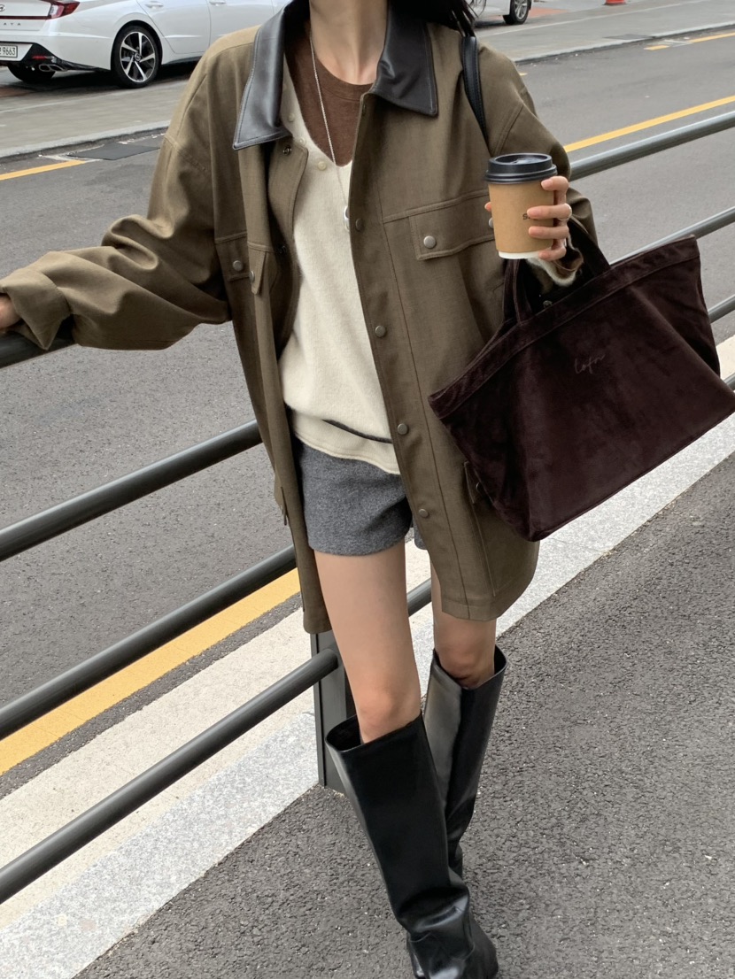 LOFN東大門實拍女裝新品人氣時尚熱賣推薦休閑真品夾克LOFN夾克