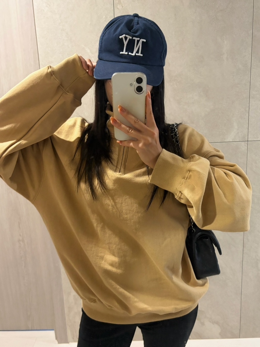 BYRING韓國代購女士新款時尚休閑人氣真品熱賣衛衣半拉鏈BYRING衛衣