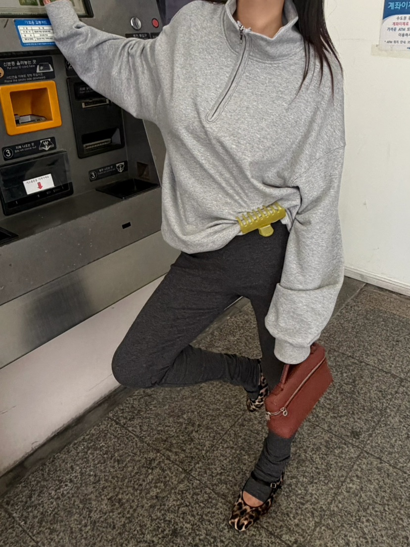 BYRING韓國代購女士新款時尚休閑人氣真品熱賣衛衣半拉鏈BYRING衛衣