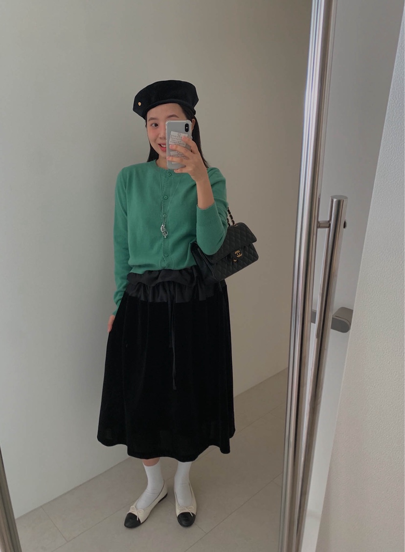 LETAILOR韓國直郵女士新品休閑真品時尚半身裙中短裙天鵝絨LETAILOR半身裙/中短裙