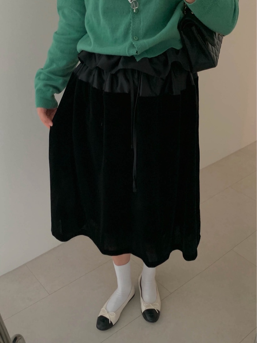 LETAILOR韓國直郵女士新品休閑真品時尚半身裙中短裙天鵝絨LETAILOR半身裙/中短裙