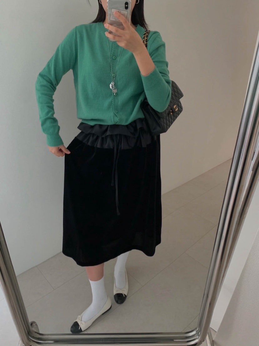LETAILOR韓國直郵女士新品休閑真品時尚半身裙中短裙天鵝絨LETAILOR半身裙/中短裙