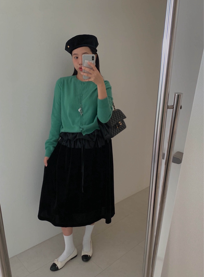 LETAILOR韓國直郵女士新品休閑真品時尚半身裙中短裙天鵝絨LETAILOR半身裙/中短裙