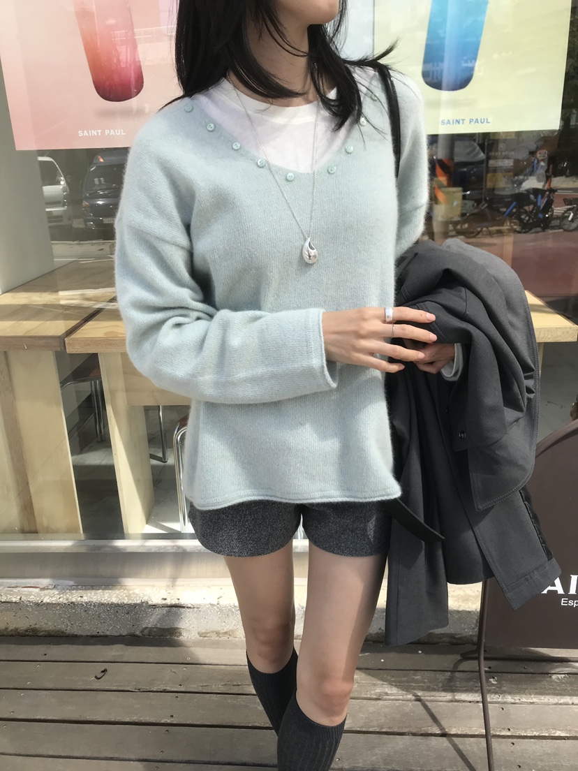 LOFN東大門實拍女裝新品時尚真品人氣熱賣推薦針織衫浣熊LOFN針織衫