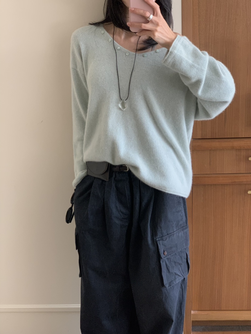 LOFN東大門實拍女裝新品時尚真品人氣熱賣推薦針織衫浣熊LOFN針織衫